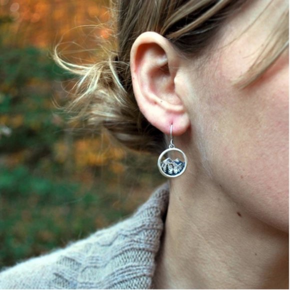 The Mountains Are Calling Earrings - Picture 5 of 5
